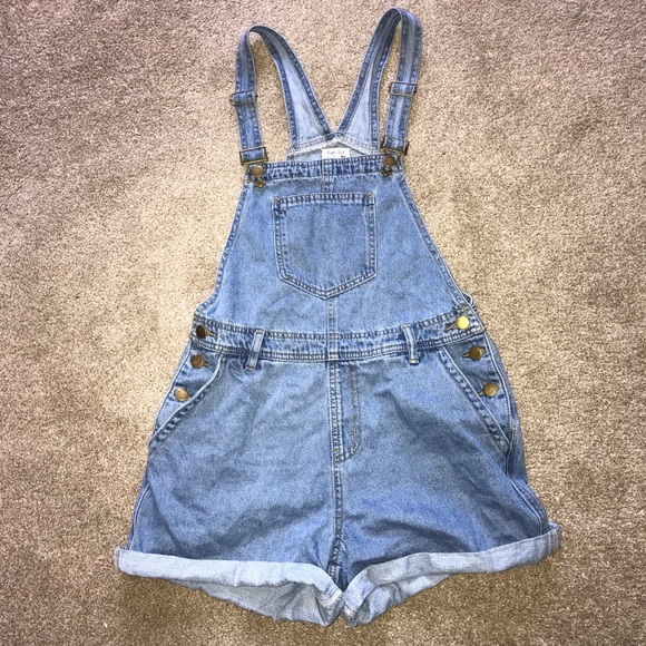 Princess Polly Denim - NEVER WORN Princess Polly overall shorts